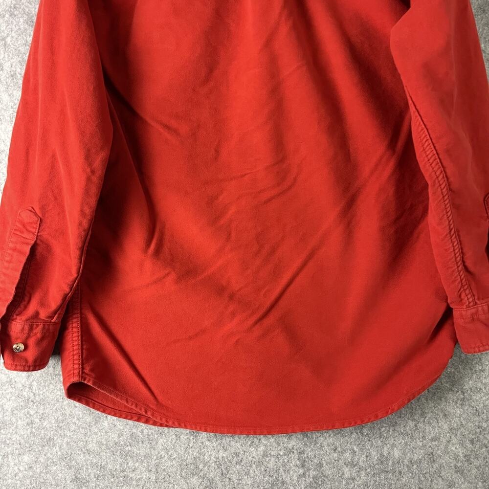 CC Filson Flannel Shirt Mens Medium Orange Button Up Heavy Rugged Outdoor Work - Picture 11 of 14